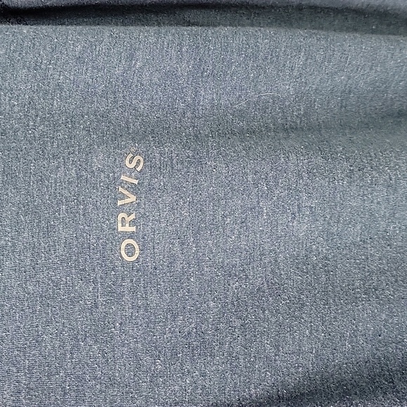 ORVIS CLASSIC COLLECTION Blue Long Sleeves 1/4 Zip Polo Shirt XL - Picture 3 of 7